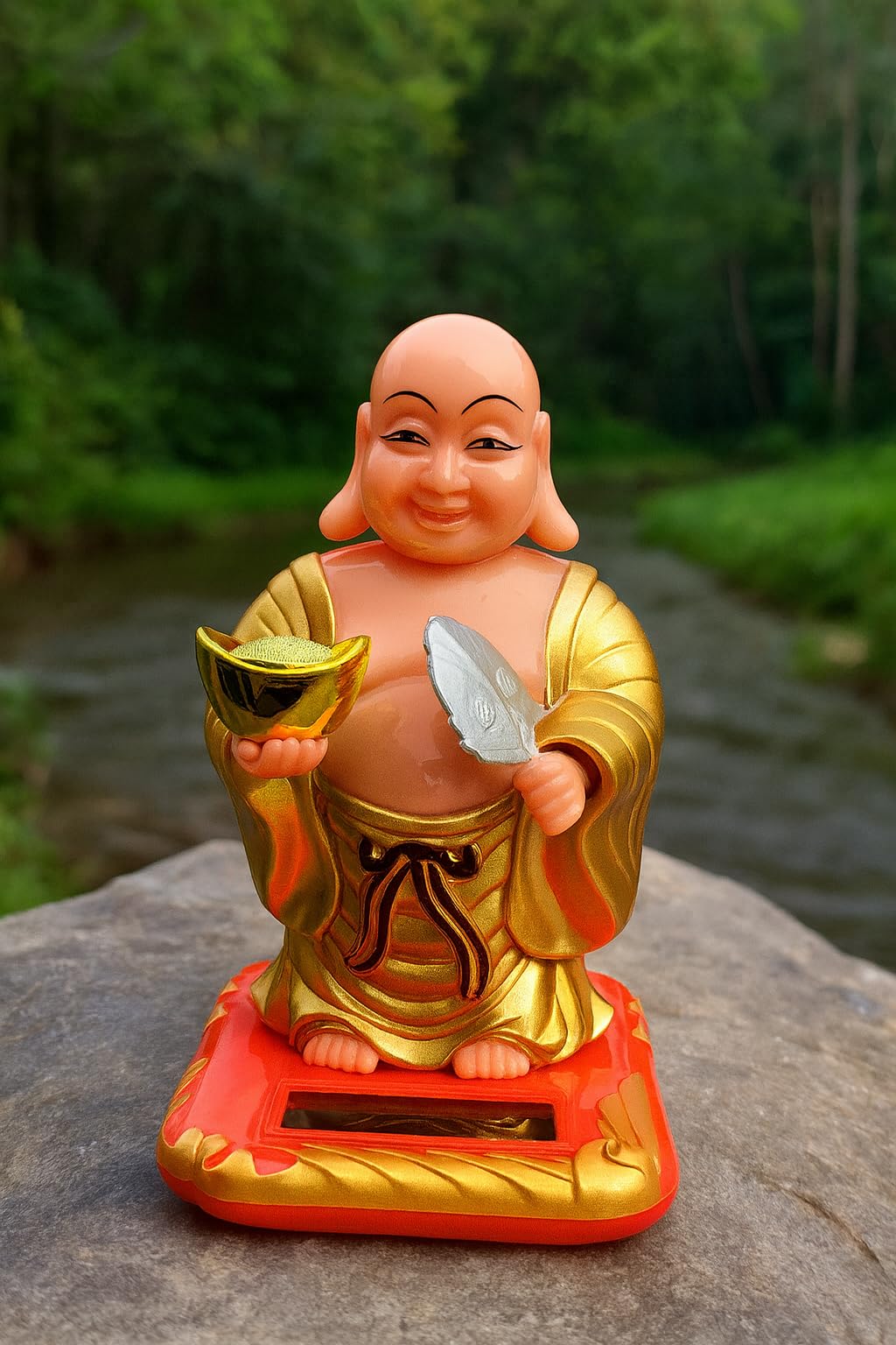 Buy Linnet 4 Inch Solar Powered Moving Head Buddha – Shaking Head