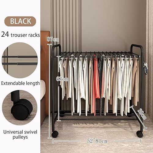 Miniatura 2 de Slide Out Pants Rack Closet Hanger Bar Pull Trousers Tie Belts Scarf Racks Top Mounted Wardrobe Clothes for Closet Retractable,Retractable Pants