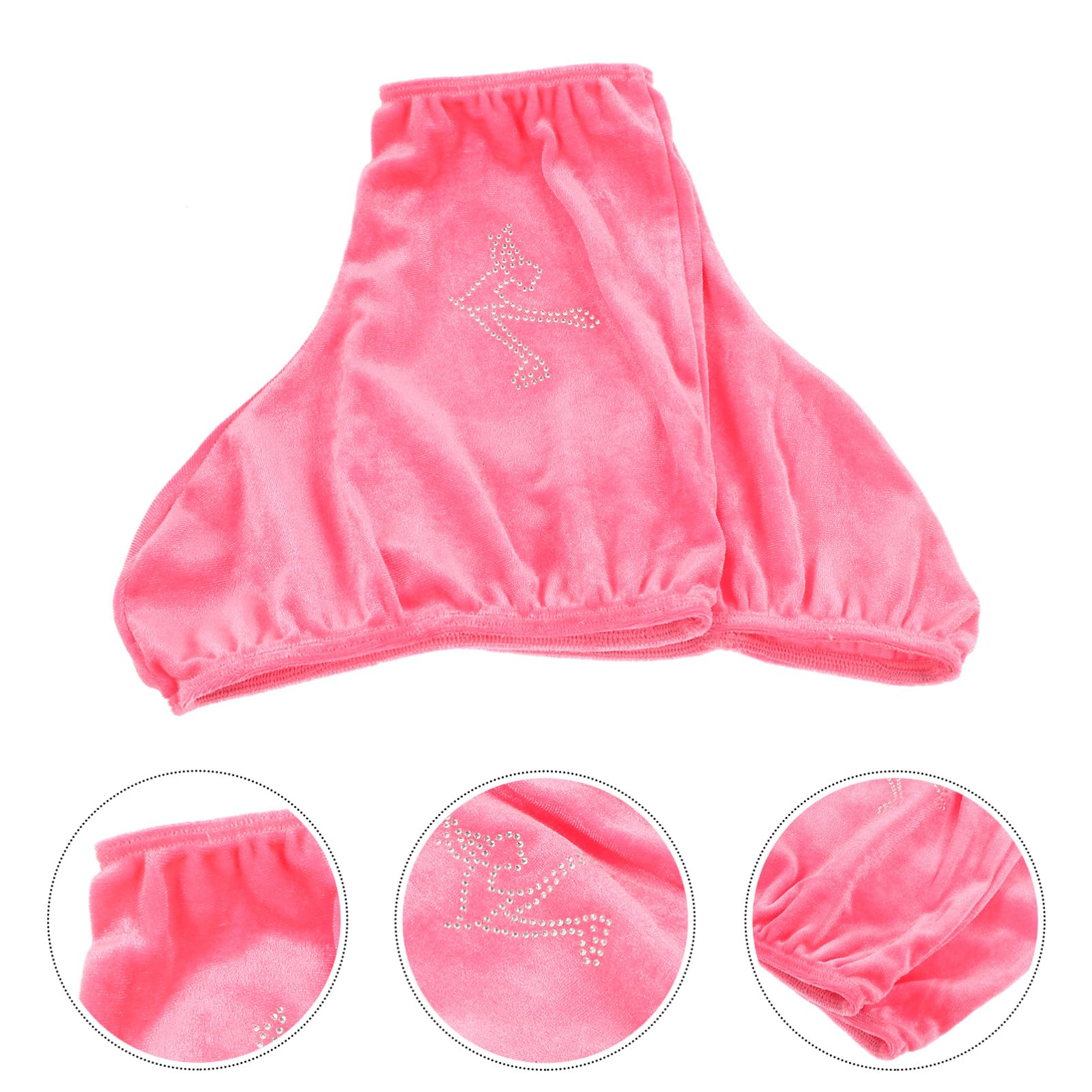 Copriscarpe per Pattini da Figura in Poliestere Rosa, Design Aderente e Flessibile, per Pattinaggio su Ghiaccio e Roller Skating