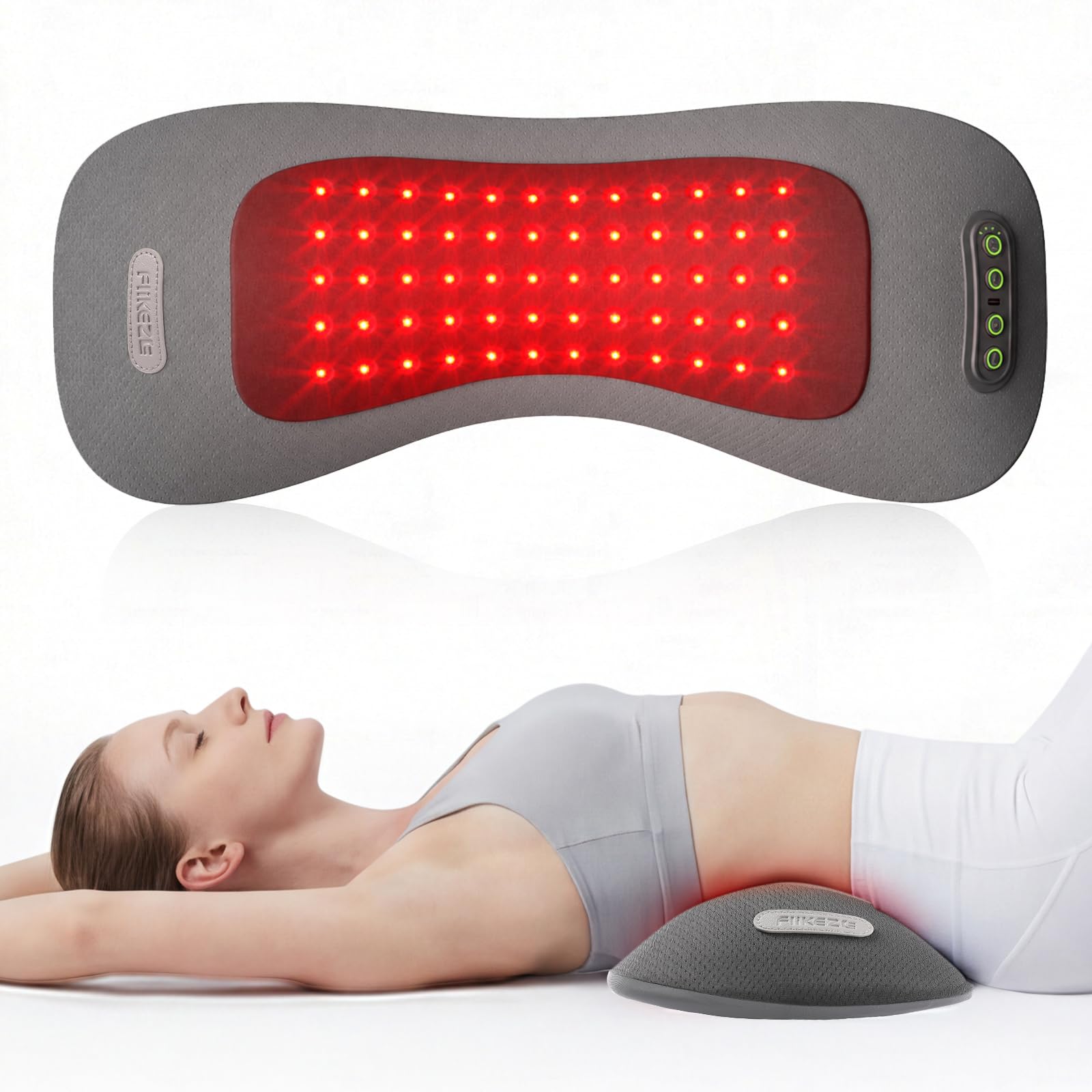 FliKEZE 4-in-1 Back Massager with Red Light 660/850nm Cordless 5000mAh