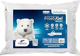 Travesseiro Frostygel Fibrasca Toque Gelado Lavável 50x70cm Cor Branco