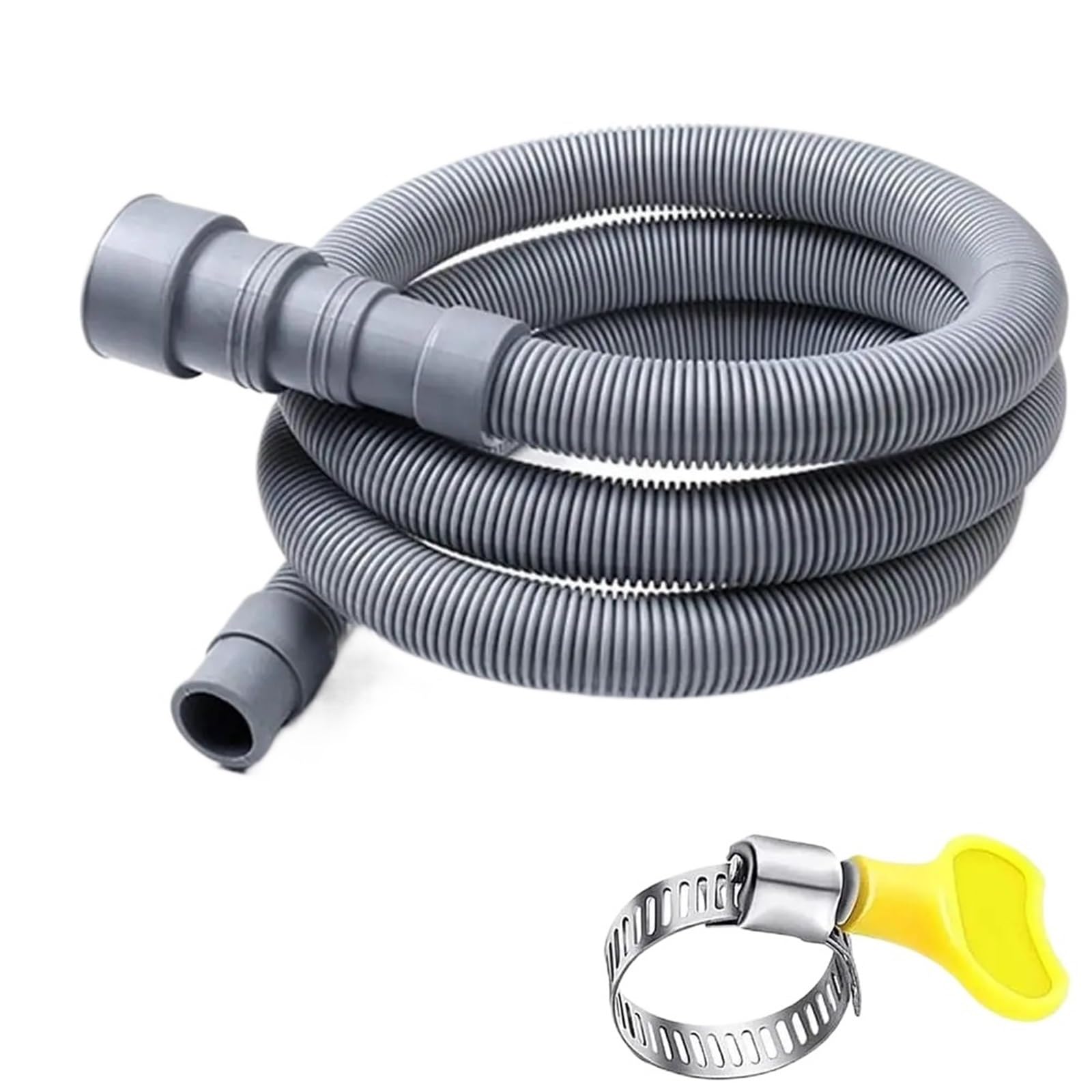 Manguera de drenaje for lavadora de 1 m, y 5 m, tubo de extensión de EVA flexible, manguera de drenaje for lavavajillas, tubo de descarga corrugado.(5m)