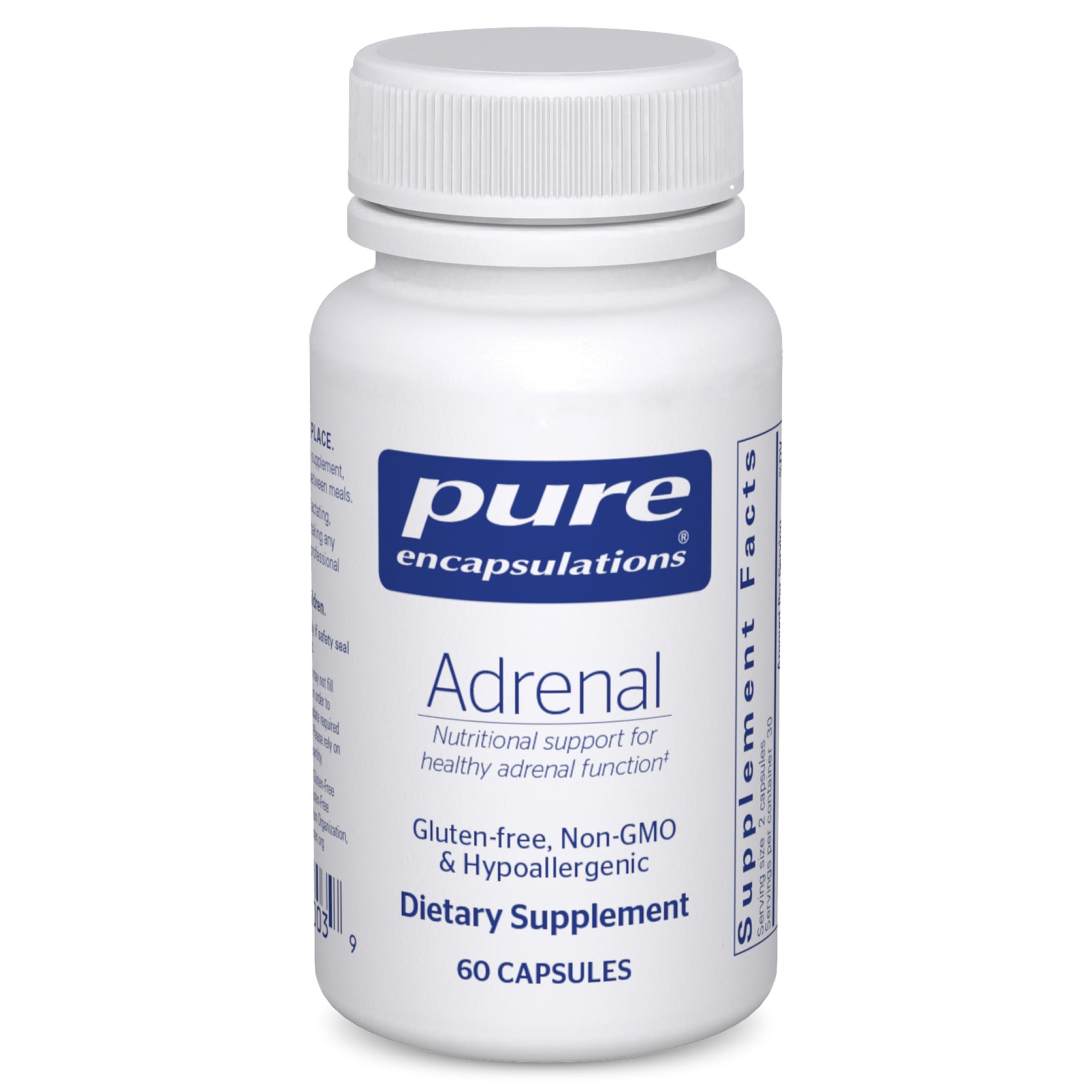 Pure EncapsulationsAdrenal Cortex Supplement – Supplement to Support Cortisol Health, Energy Levels, Stress Moderation, and Gland Function – with Bovine Whole Adrenal & Cortex – 60 Capsules*