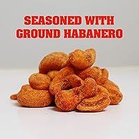 Vista 3 de ASSKICKIN' Anacardos picantes y picantes tostados, nueces picantes con sabor a habanero, lata resellable de 6 onzas, aperitivos picantes perfectos