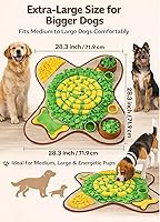 Vista 3 de HOPET Tapete de olfateo para perros de raza grande, 28.3''x28.3'' tapete interactivo tipo rompecabezas para comida de perros, fácil de limpiar