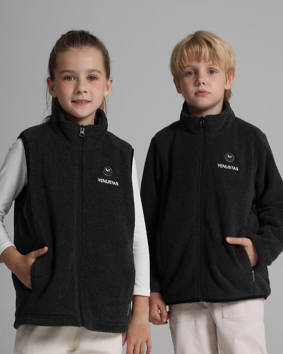 Venustas Kids Heated Fleece Jacket with Battery, Boys Youth Electric Heated Coat for Winter - Image 3