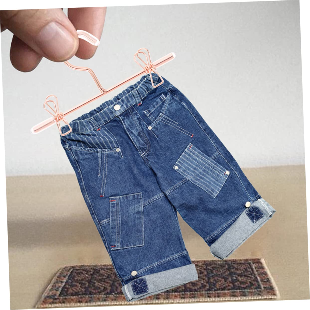 Garneck 5sets Mini House Decor Hangers Simulation Mini Hangers for Doll Clothes Boys and Girls Toy 6pcs*5