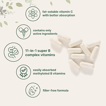 Micro Ingredients Pure Methylated B Complex Vitamins, 240 Capsules