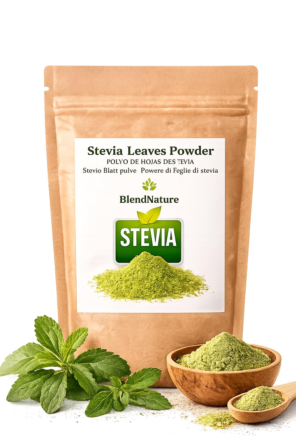 Stevia Pulver 100% Natürlich 200g – Ausgewählte Blätter – Vegan
