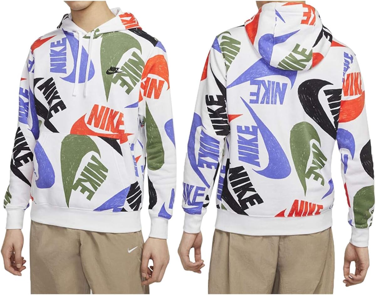 nike men's sportswear aop club hoodie