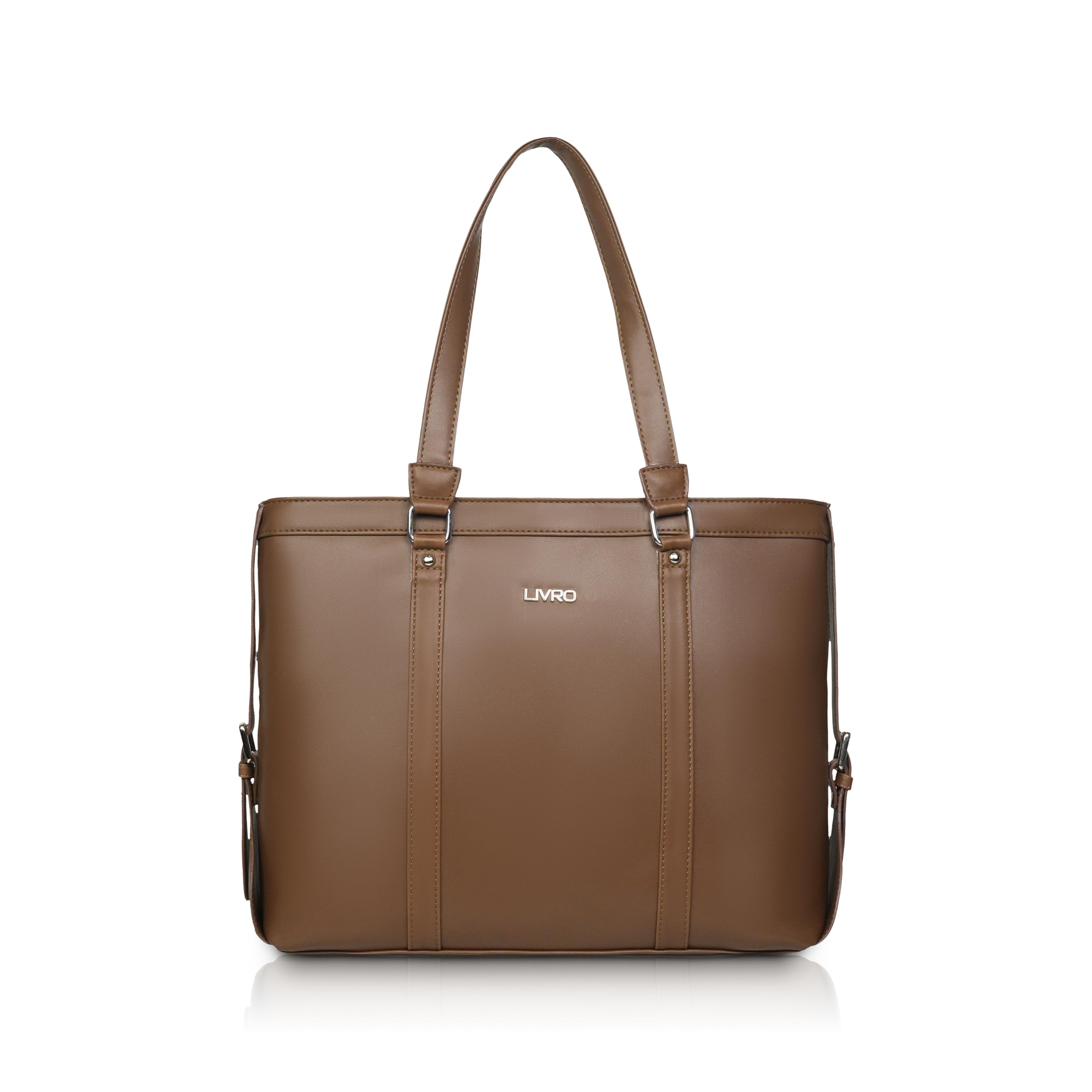 Vegan Leather Laptop Handbag for Women - Handcrafted Office Tote Bag for College Girls - Versatile Laptop Bag for Women Office Use - Stylish Women Office Bag-image-9