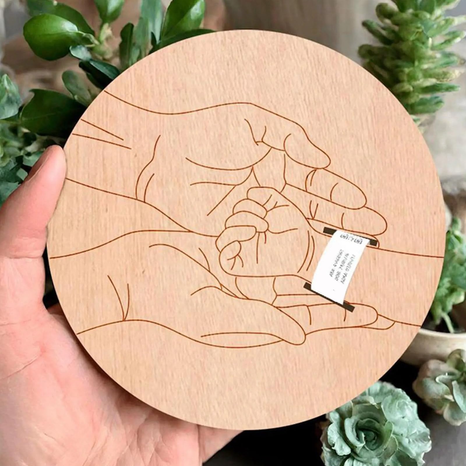 Support de bracelet en bois fait à la main pour la naissance d'un bébé pour nouveau-né, souvenir, accessoires de photographie, tableau d'annonce, souvenir de bébé