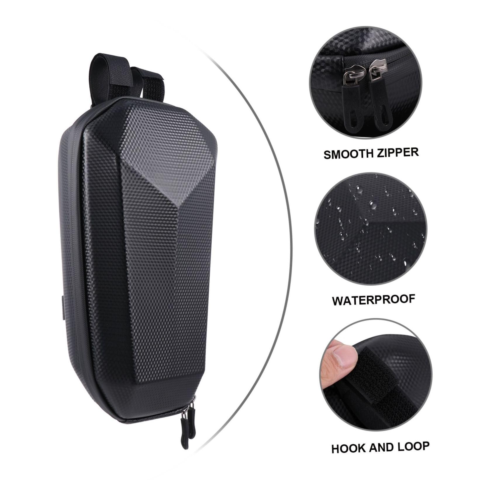 Toyvian Borsa Per Auto Impermeabile Davanti Manubrio Ciclismo Magazzinaggio Zaino Per Scooter Maniglia Custodia Per Bici Elettrica Custodia Per Maniglie Dello Scooter Eva Black