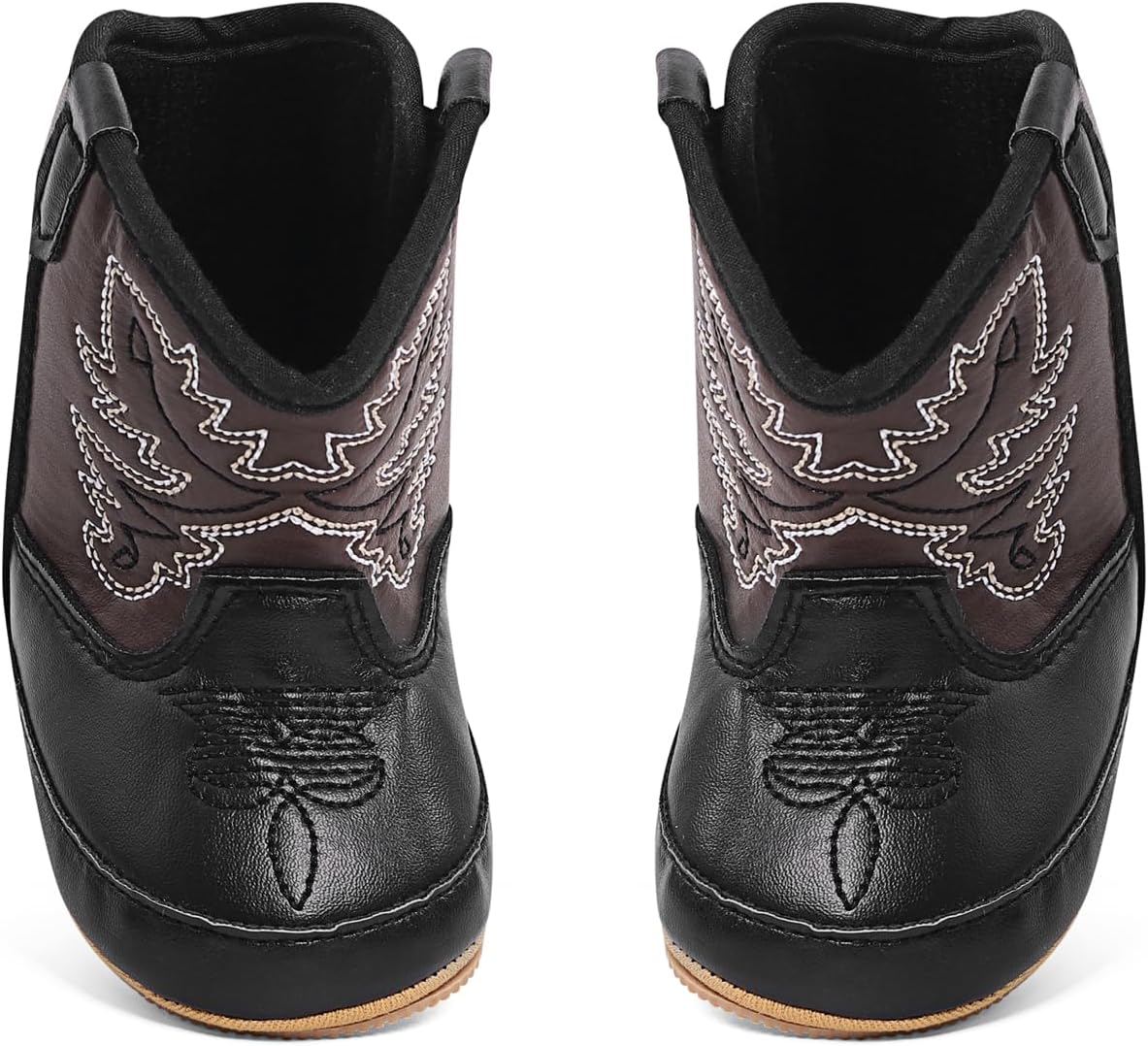 MK MATT KEELY Baby Boys Girls Cowboy Boots Infant Western Boots Toddler Soft Sole Non-Slip Round Toe Bootie Newborn First Walker Crib Shoes - Image 5