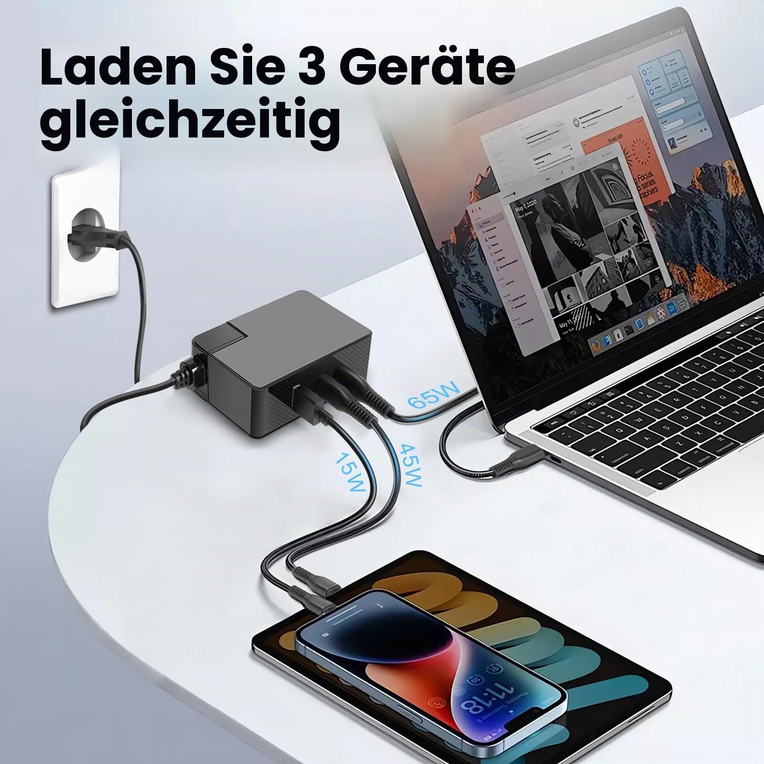 KFD Ladegerät Ersatz DJI Power 140W GaN Lade-Combo für DJI Mavic 4 Pro