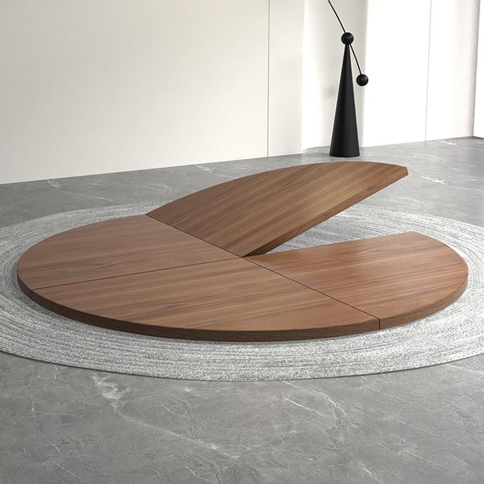 Table ronde pliable 120 cm de salle à manger et jardin