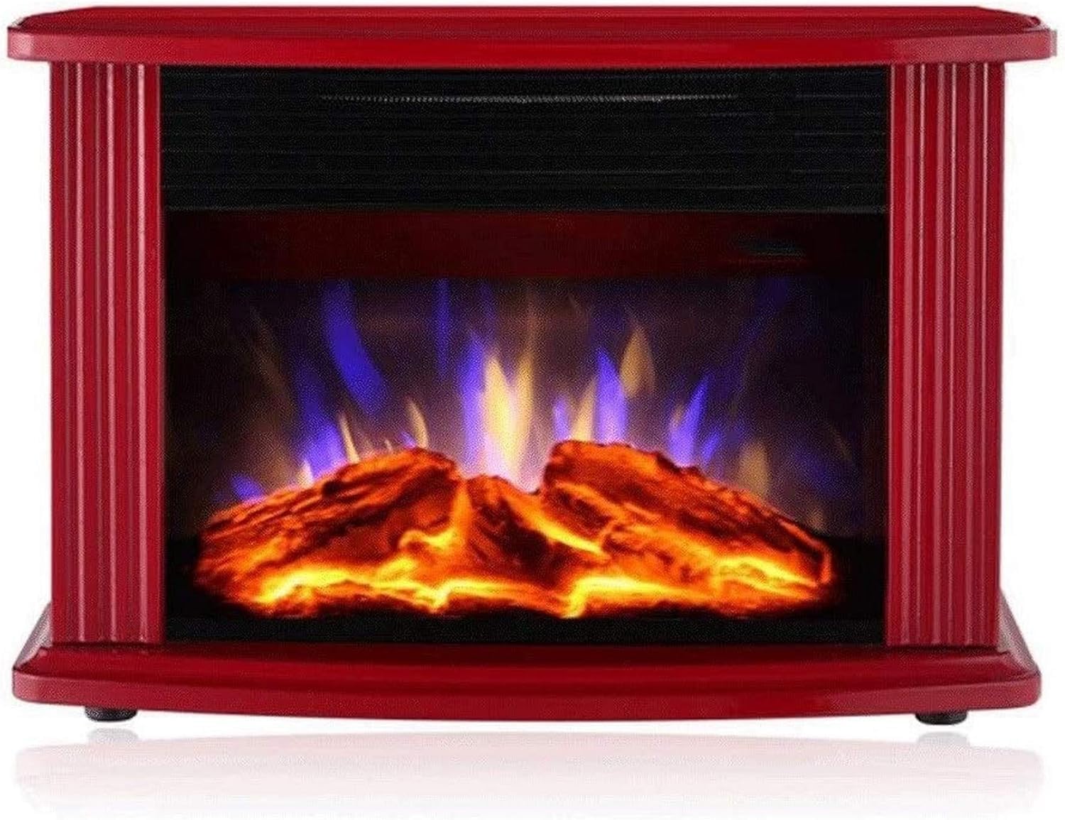 Electric Fireplace, 900/1800W Electric Fireplace,Freestanding Fireplace,Fireplace Stove Heater,Electric Fireplace Heater with Realistic Flame Effect, Overheat Protection Electric Fireplace Stove heate