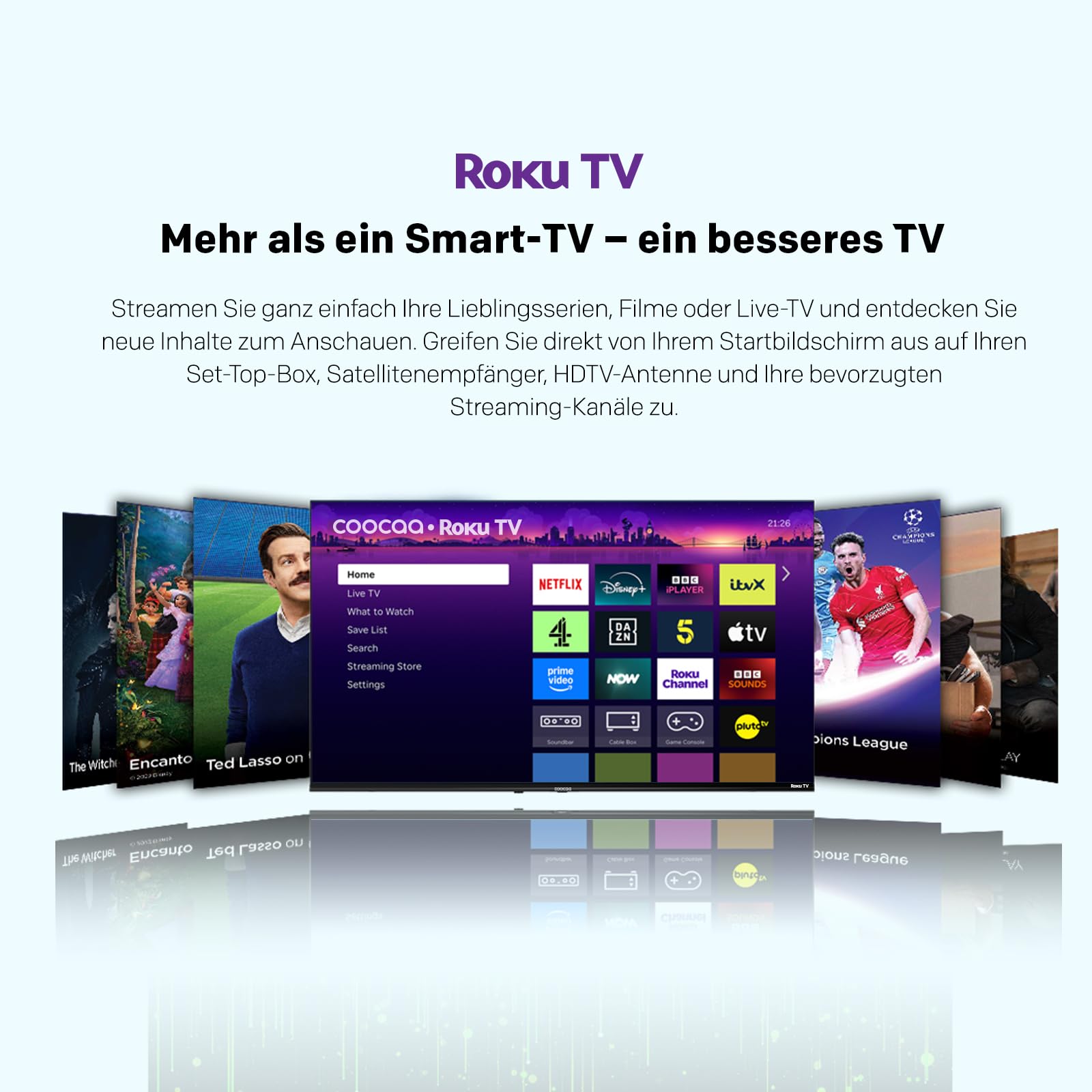 METZ Blue Roku TV, HD Smart TV, 40 Zoll, 100 cm, Fernseher mit Triple Tuner, WLAN, LAN, HDMI, USB, 40MTD3011Z, schwarz