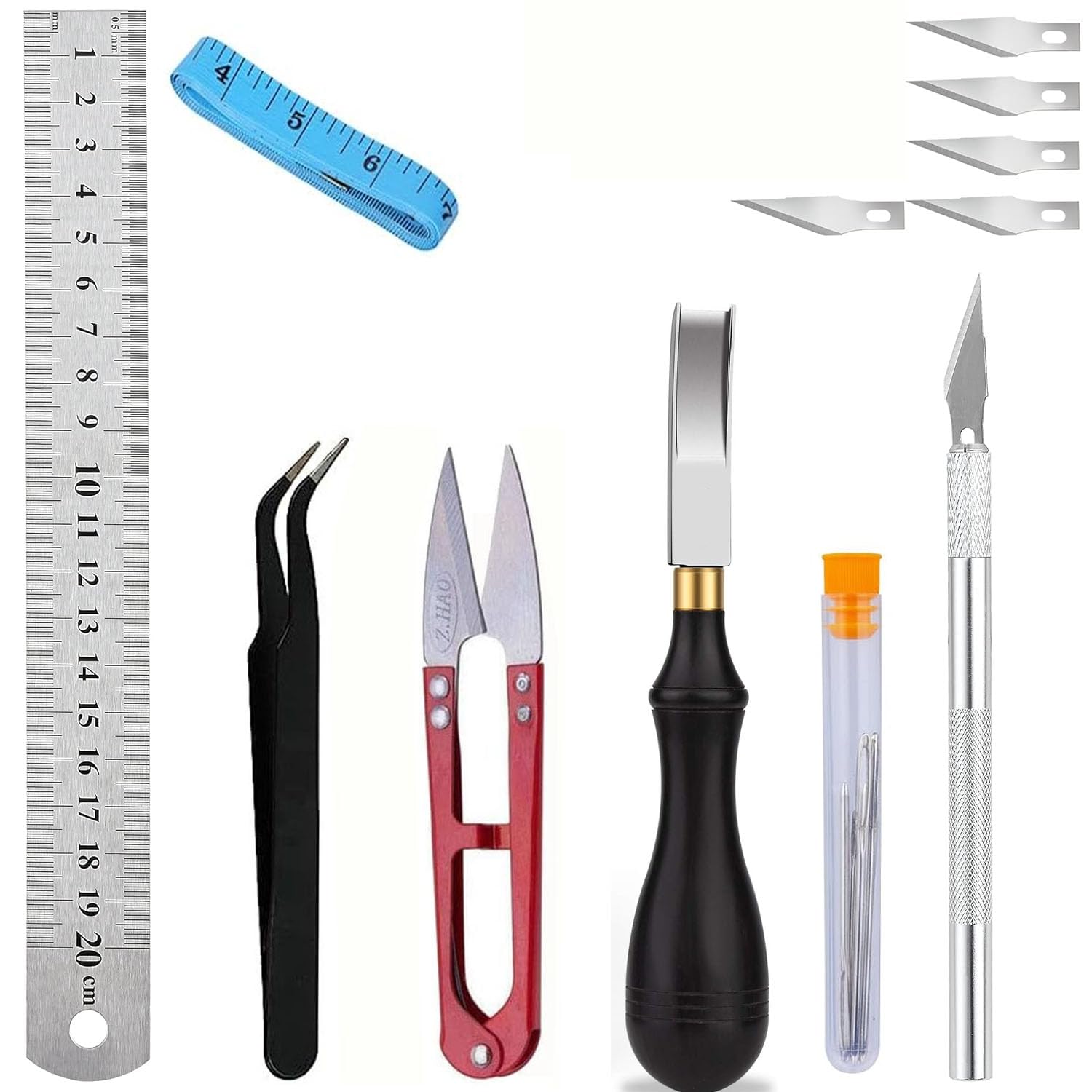 DIY Crafts Leather Edge Beveler Tool, Wide Mouth Leather Edge Beveler Skiving, Leather Edge Trimmer with Wooden Handle for DIY Leather Craft, Making Leather & Other Accessories (Pack Of 1 Kit)-image-18