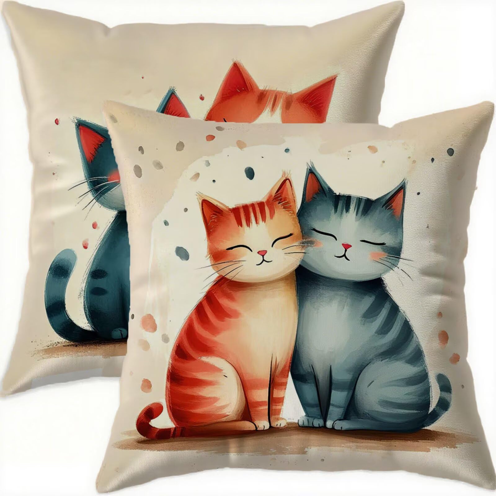 Housse coussin 60x60cm velours imperméable orange haut de gamme avec fermeture invisible