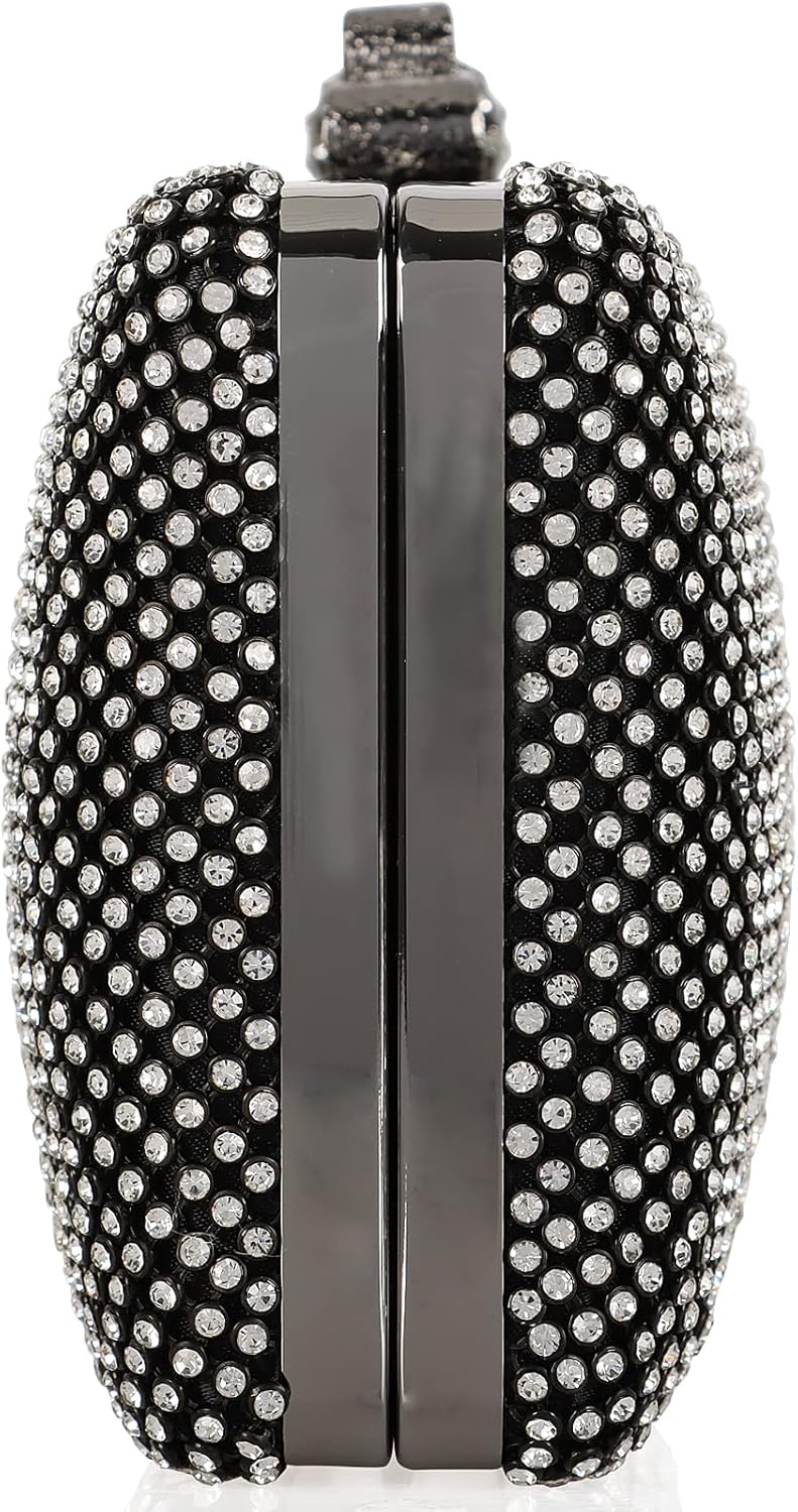 Dexmay Rhinestone Clutch Purse with Crystal Bow Clasp Evening Bag Wedding Party Dressy Handbag - Image 5