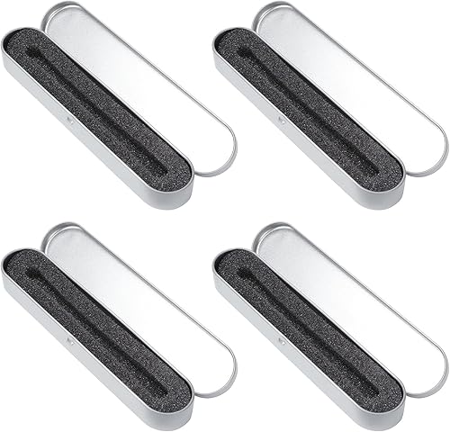 jojofuny Caja de bolígrafo de 4 piezas con cojín, cajas de lápices vacías a granel, juego de colección para bolígrafos de cumpleaños de negocios