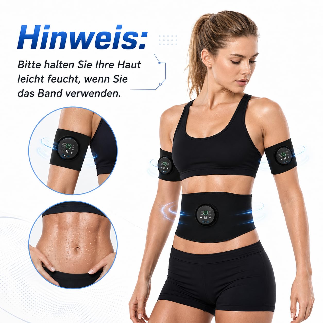 Apeborn Bodify EMS Bauchtrainer USB Aufladbar Mit 3 Steuergeräten