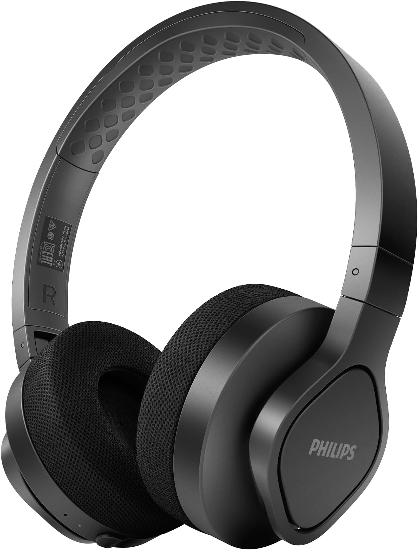 Philips A4216 Wireless Sports Headphones, up to 35 Hours Play time, Washable Cooling Ear-Cup Cushions, IP55 Water/dust Protection, Bluetooth + 3.5 mm Audio Port, Built-in Microphone TAA4216BK,Black