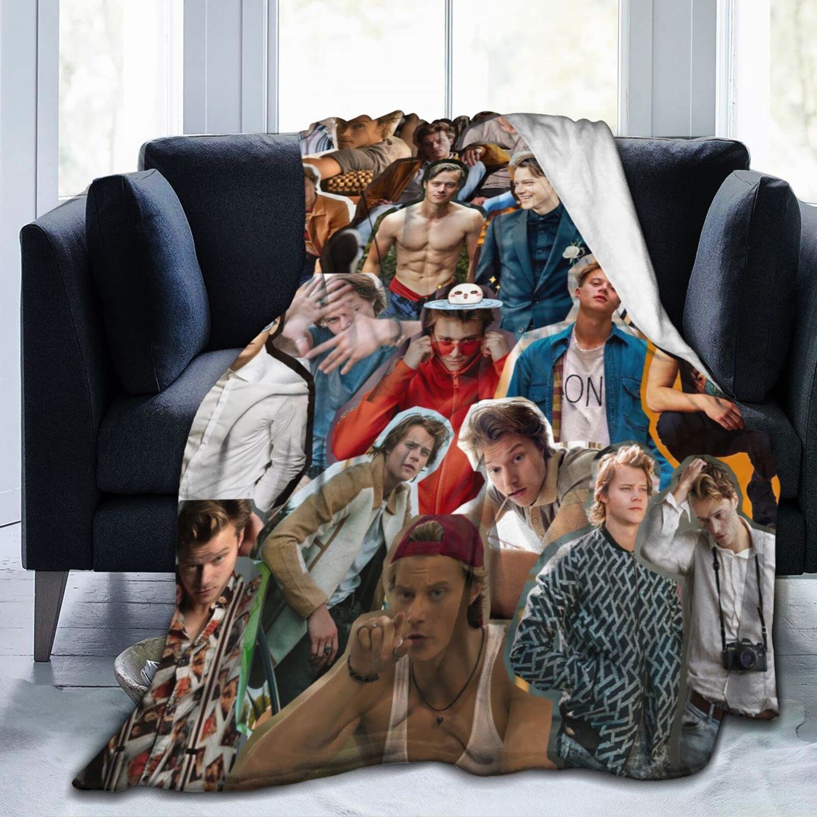 YINGD Rudy Pankow Posters Photo Throw Blanket Room Decor Warm Lightweight Fluffy Soft Plush Blankets Gifts for Women Men All Season 125CM X 100CM