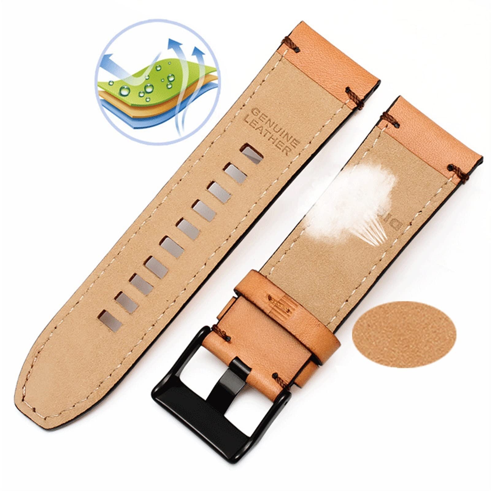 Cinturino in vera pelle per orologio diesel DZ4476/4482 DZ7408 7406 4318 cinturino 22 24 26 28 millimetri di grandi dimensioni da uomo cinturino da polso