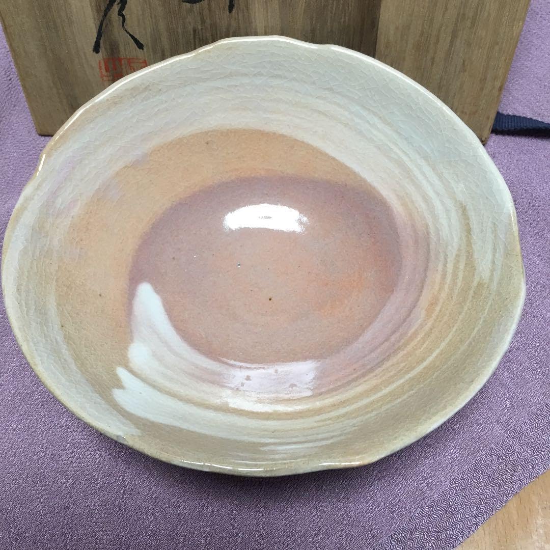 0555 萩焼 編笠盌 あがさわん 金子信彦 城山窯 0555 萩焼 編笠