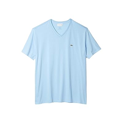Lacoste Short Sleeve Pima Jersey V Neck T Shirt Men