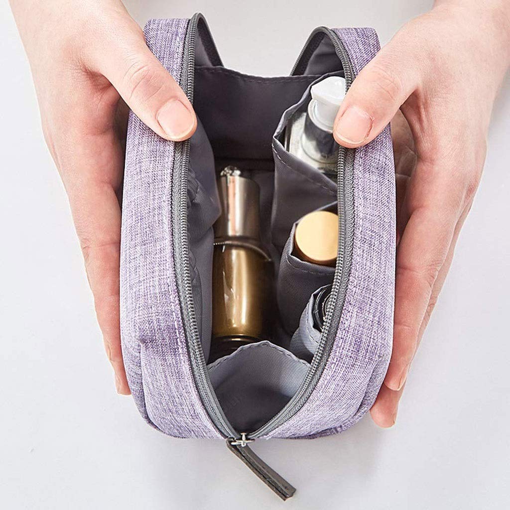 Borsa per cosmetici, borsa portaoggetti piccola e semplice borsa per cosmetici, grande capacità, borsa portaoggetti (grigio)
