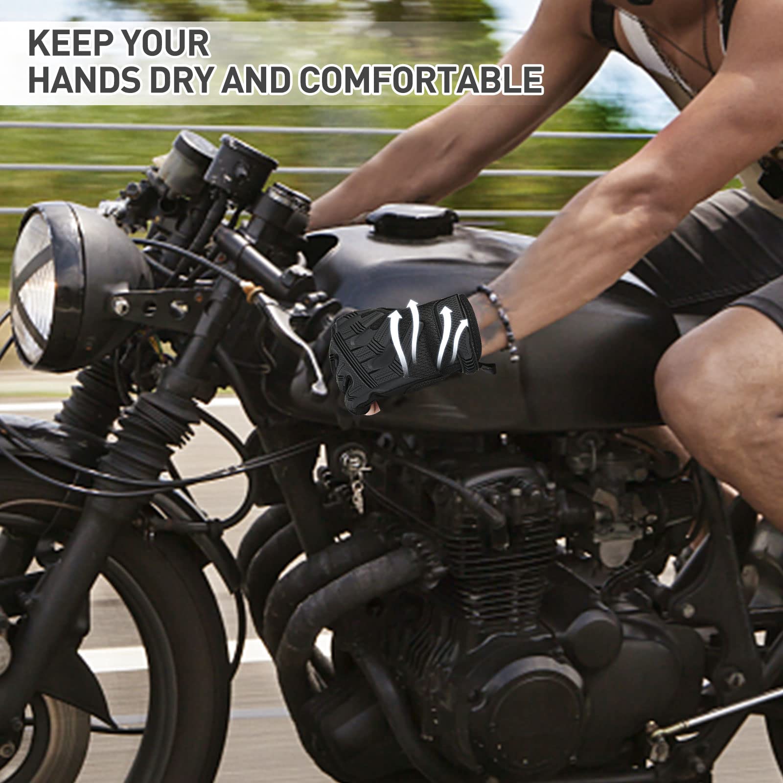 Guanti Tattici Mezze Dita HUNTVP - Militari, Traspiranti, Per Ciclismo E Sport Outdoor - Foto 2