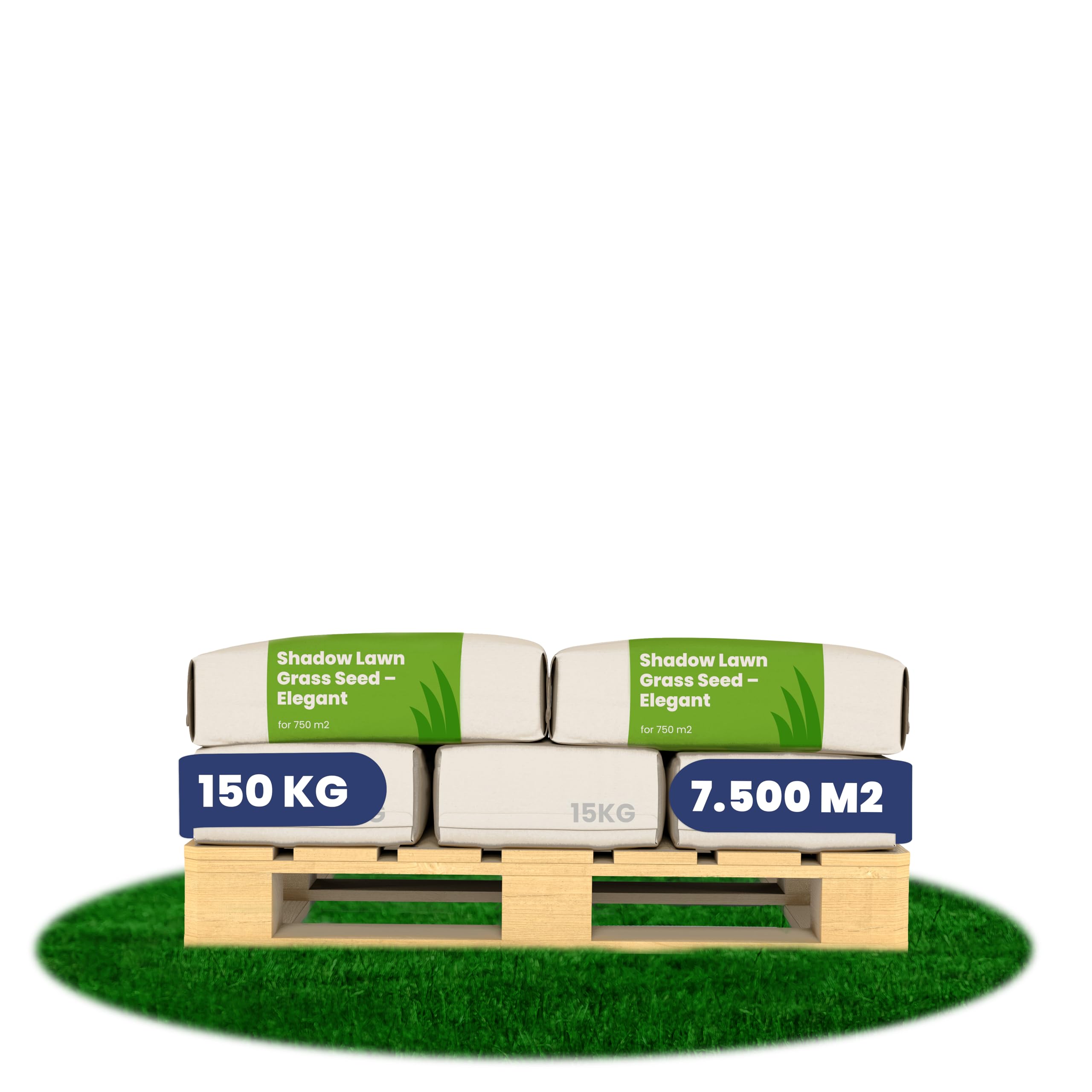Nasiona Trawy Cienistej - 150kg = 7500m2 | Szybko Kiełkujące - Dla Eleganckiego Wyglądu - Certyfikowane Przez Holenderski NAK - Odporne Na Cień I Suszę - Organifer