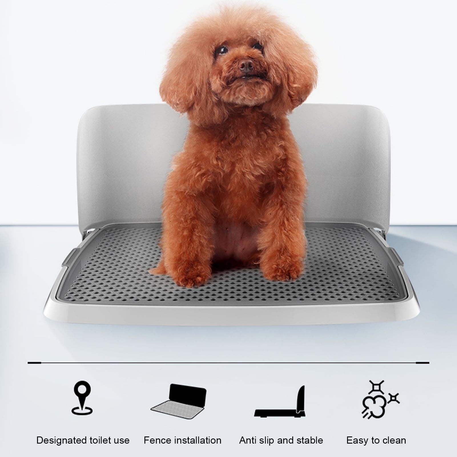 Hundetoilette Wohnung, Balkon Indoor Hundetoilette Mit Tablett, Hundeklo Für Zuhause, Hundekotsammler Mit Urin Trennwand, Welpentoilette Für Kleine Hunde,Schnelle Drainage