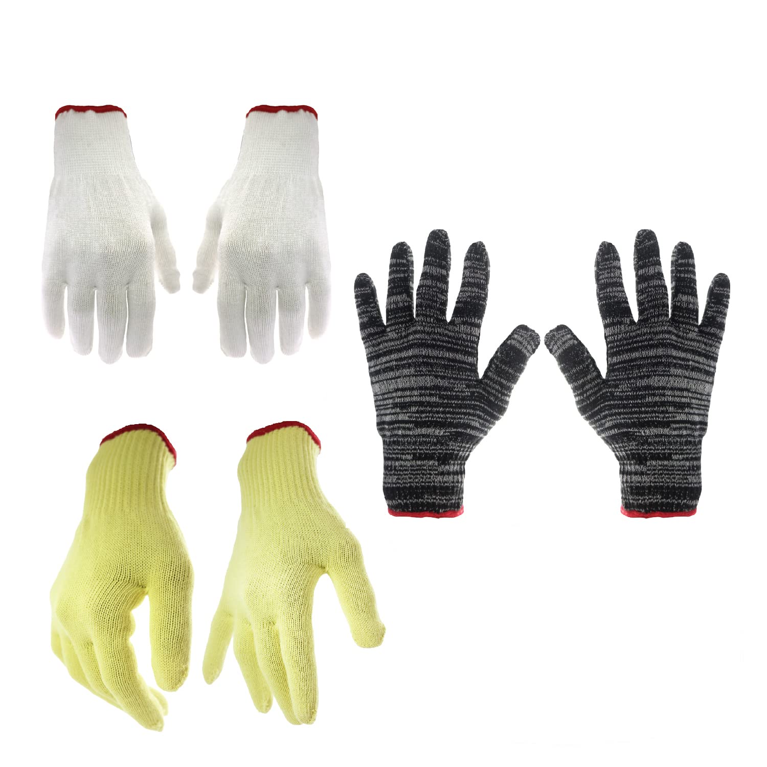 KAWACH Safety Hand Gloves (Combo Pack) Heat and Cut Resistance/Lint Free Gloves/High Performance Aramid Fiber/Cotton Kitchen Gloves (Free Size) (Free Size, Glove_Combo (Lint/Cut/Heat)_P1) (B09LD1GFKW) Amazon Price History, Amazon Price Tracker