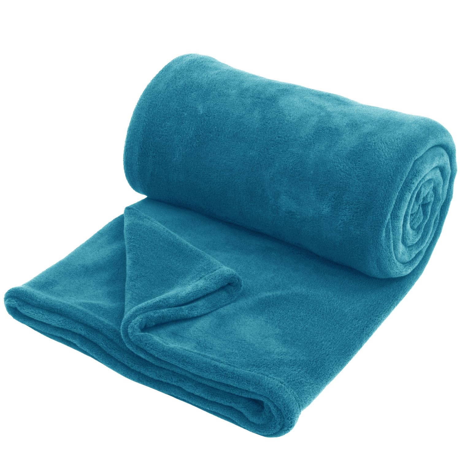 Hafaa Teal Fleece Blanket King For Bed Fluffy Throws For Sofas Couch - 400 Gsm Soft Cosy Warm Throw Blankets For Adults, 270X230cm Extra Large
