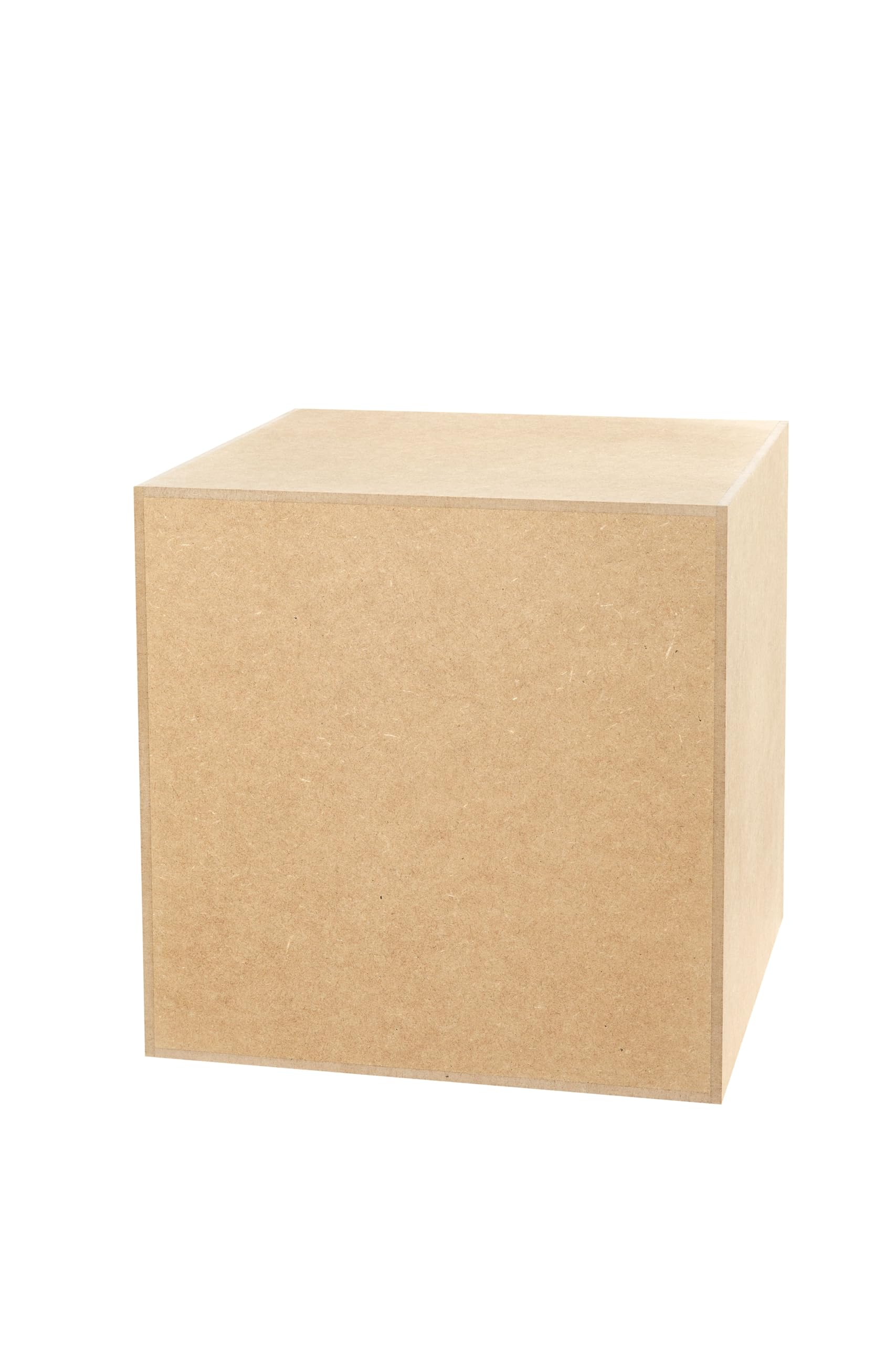 Columna MDF, columna para flores para salón, soporte para decoraciones, base, soporte para plantas, base estable, diseño moderno, MDF en bruto, 40 x 40 x 40 cm