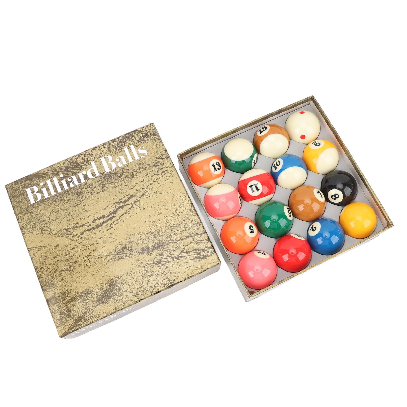 Set di Palline da Biliardo, 16 Pezzi Palla da Biliardo in Resina 5,72 cm Palle da Biliardo per Giochi L'intrattenimento