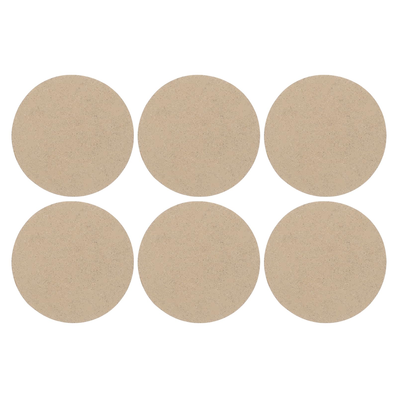 PATIKIL 6" Round Pottery Wheel Bat 6 Pack 0.4" Thickness for Pottery Wheel Clay Throwing and Ceramics, Brown, 6"x0.4"