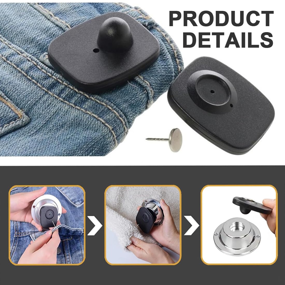1 Pezzi Tag Detacher, Antitaccheggio Rimozione,Separatore Magnetico, Security Tag Remover Per La Rimozione Dell'Etichetta Antifurto Dell'Abbigliamento Del Centro Commerciale