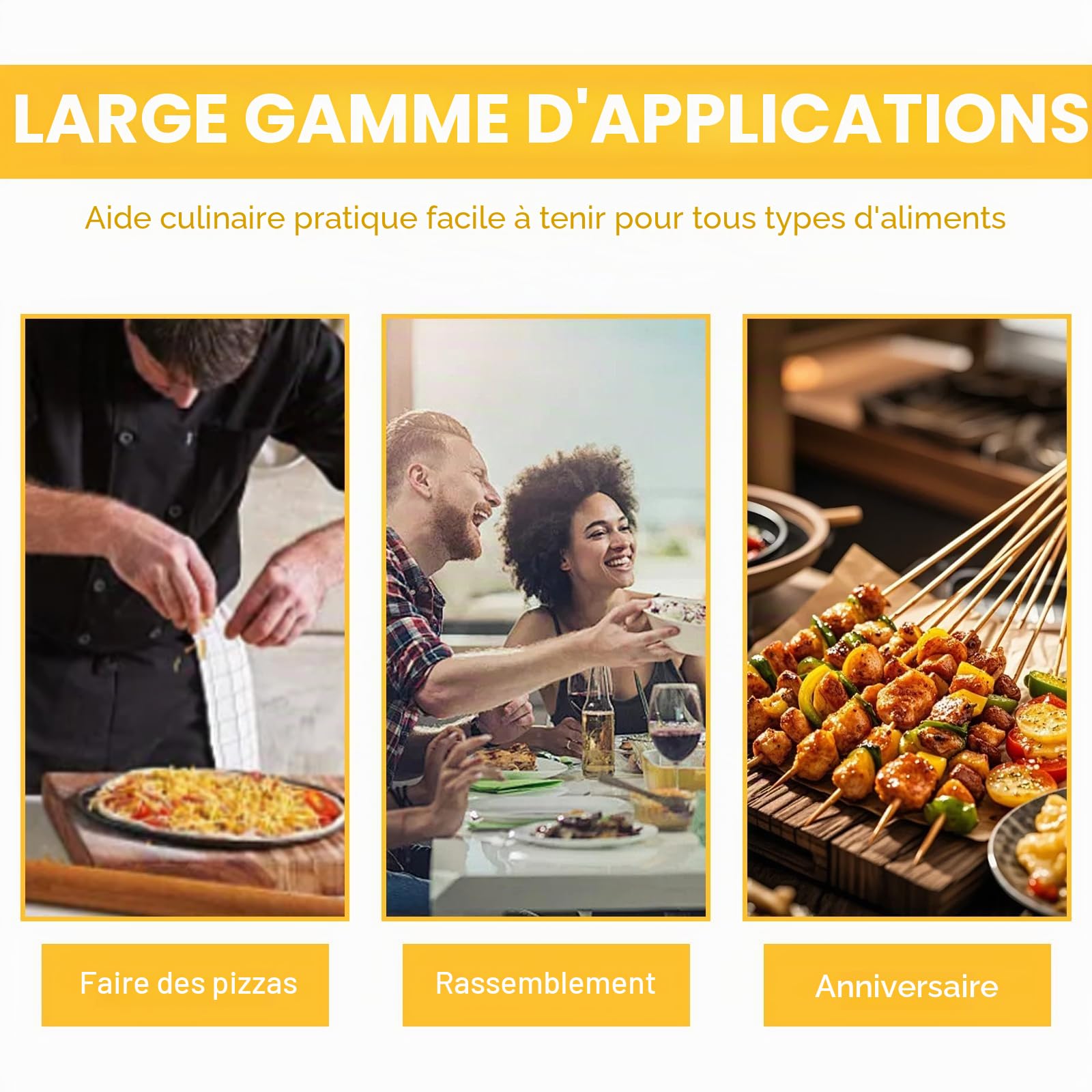 GOMETY Lot de 6 plaques à pizza rondes en acier inoxydable - 26 cm - Sain et non toxique - Facile à nettoyer - Passe au lave-vaisselle