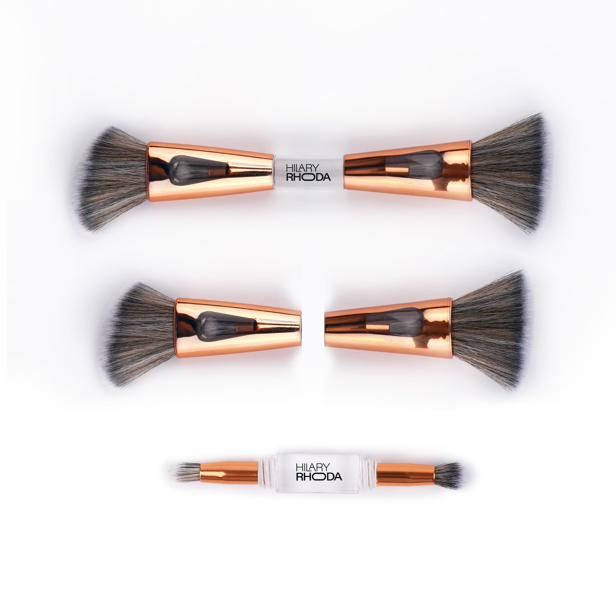 Hilary Rhoda All-Rounder 4 in 1 Brush | Foundation & Contour, Powder, Blending Brush | Eyeshadow Applicator | Soft Bristles Makeup-image-13