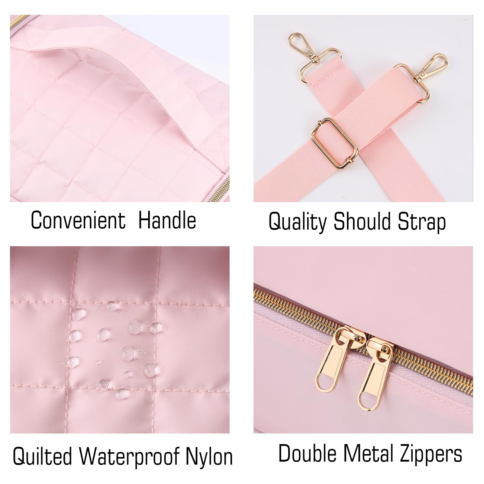 GR69N Custodia organizer per smalto per unghie, organizer per unghie, contiene lampada per unghie e 50 flaconi di smalto, custodia da viaggio per nail tech, borsa organizer impermeabile per accessori