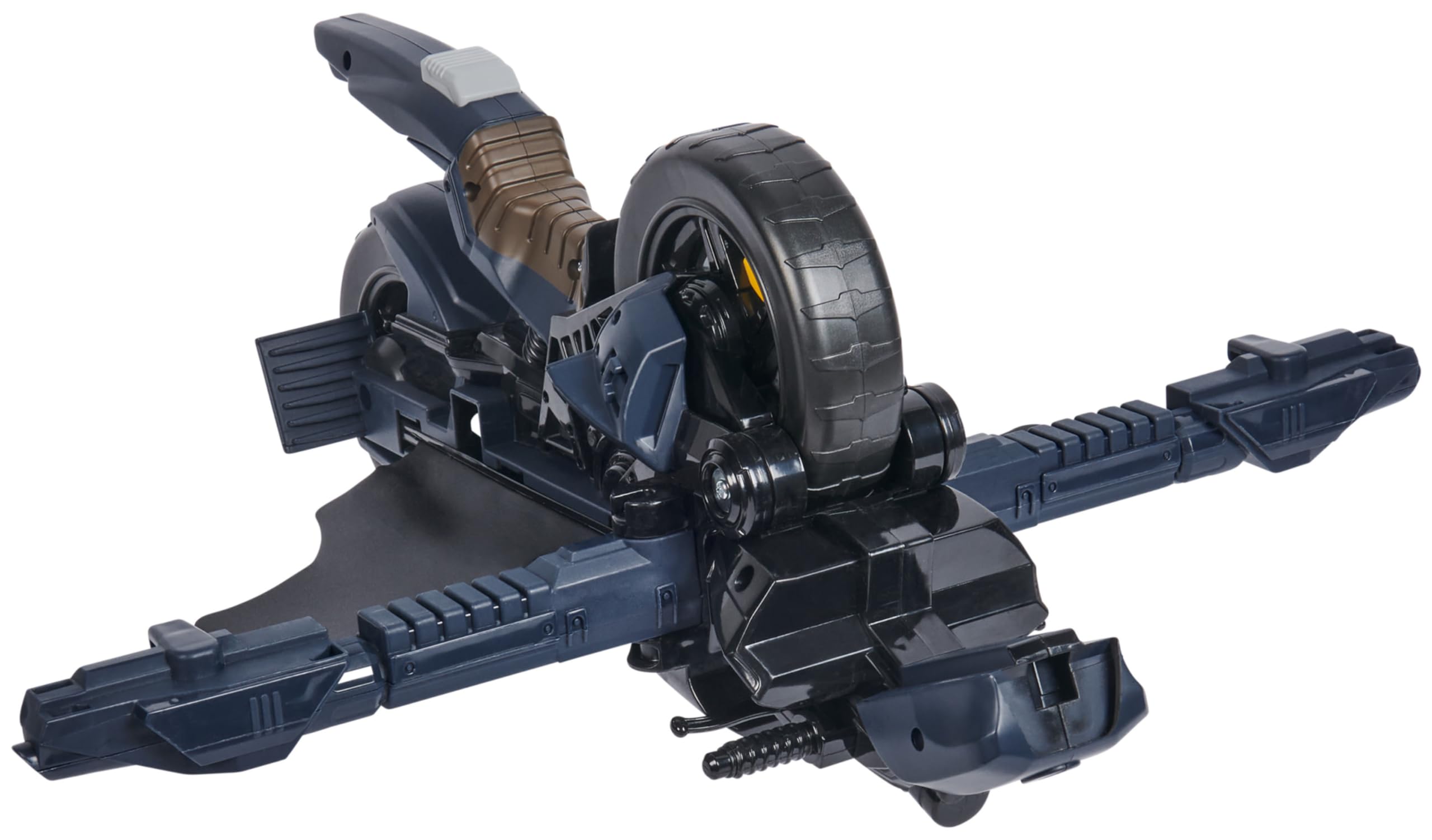 DC Comics, Batman Adventures, Batcycle de Batman, Batcycle y Batglider 2 en 1 transformables, Compatible con Figuras, Juguete de superhéroes para niños y niñas a Partir de 4 años | Pulsa un botón para transformar, compatible con figuras de acción de 12 pu