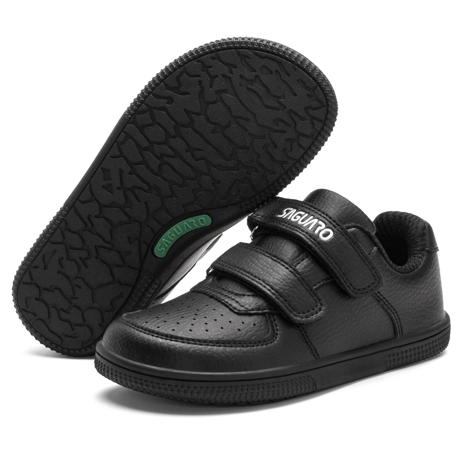 SAGUARO Zapatillas Barefoot Niños Niñas Zapatos Minimalistas Casual con Puntera Ancha Zero-Drop Cierre Autoadherente, Tallas EU 25-35