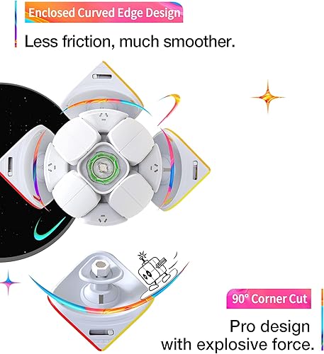 Miniatura 10 de BroMoCube Gan 251 Pro - Cubo magnético de velocidad 2x2, profesional, sin calcomanías, cubo de 2 x 2 x 2 pulgadas, juguetes de rompecabezas súper