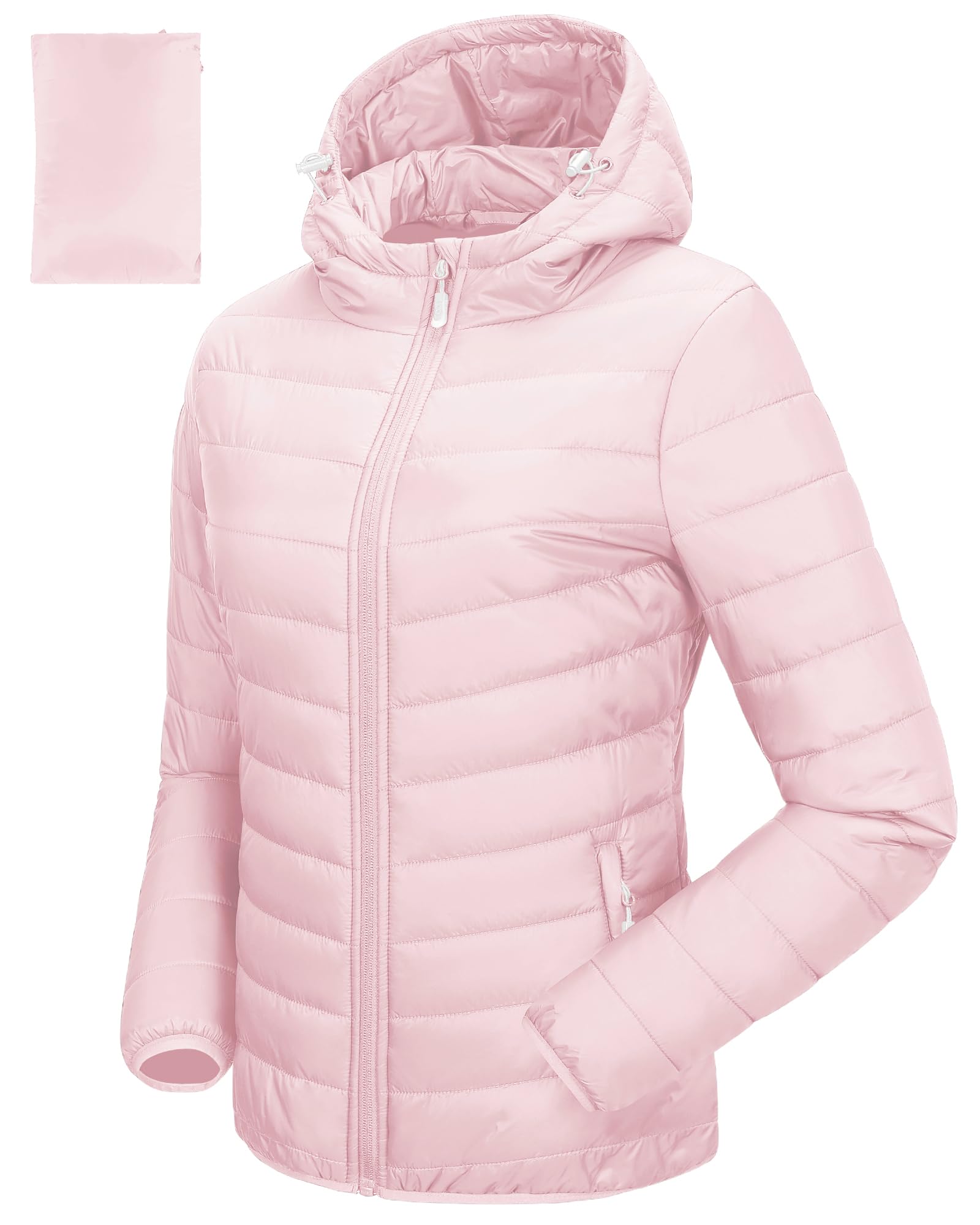 Women's Hooded Packable Puffer Jacket Lightweight Warm Winter Coat