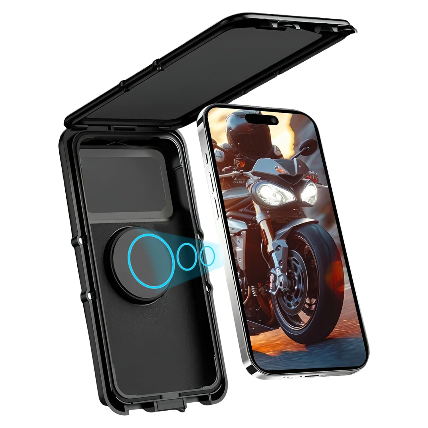 VELOVISTA – Bike Mobile Holder Waterproof with 360° Rotation | Handlebar and Mirror Phone Holder Mount for Bikes | Cycle | Scooty | Ideal for GPS Navigation | Rainproof | Anti Vibration | Black VELOVISTA – Bike Mobile Holder Waterproof with 360° Rotation | Handlebar and Mirror Phone Holder Mount for Bikes | Cycle | Scooty | Ideal for GPS Navigation | Rainproof | Anti Vibration | Black